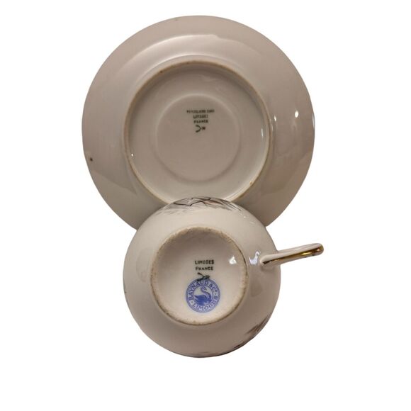 Vintage Raynaud & Co. Limoges Tea Cup and Saucer Pattern Windblown - Picture 4 of 11